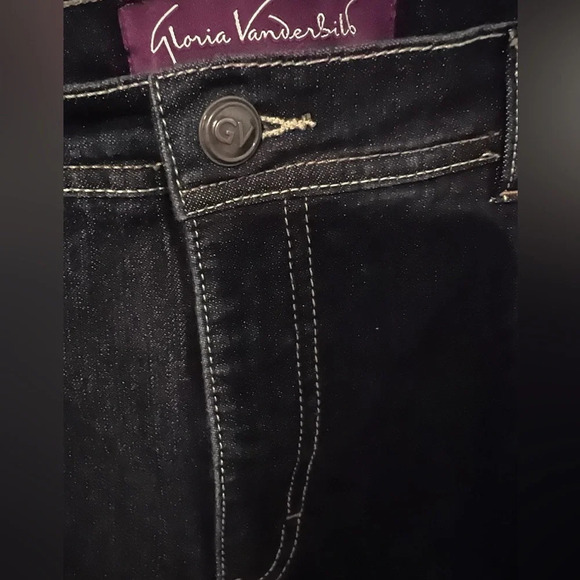 Gloria Vanderbilt, 14P Amanda, black dark wash, high-rise, straight leg - Picture 3 of 6